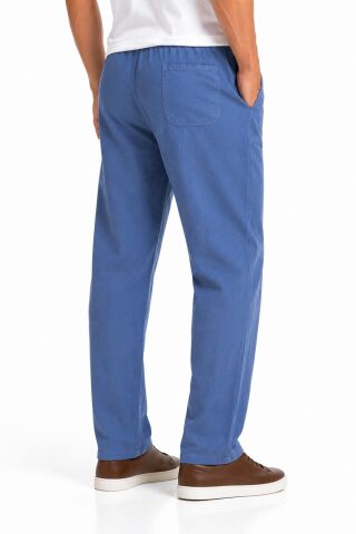 Erkek Ham Bez Lastikli %100 Natural Pamuk Pantolon BGL-ST05616 MAVİ - 54