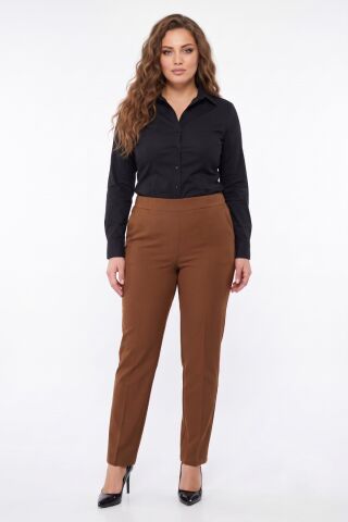 Kadın Kumaş Pantolon Kemer Lastikli BGL-ST04320