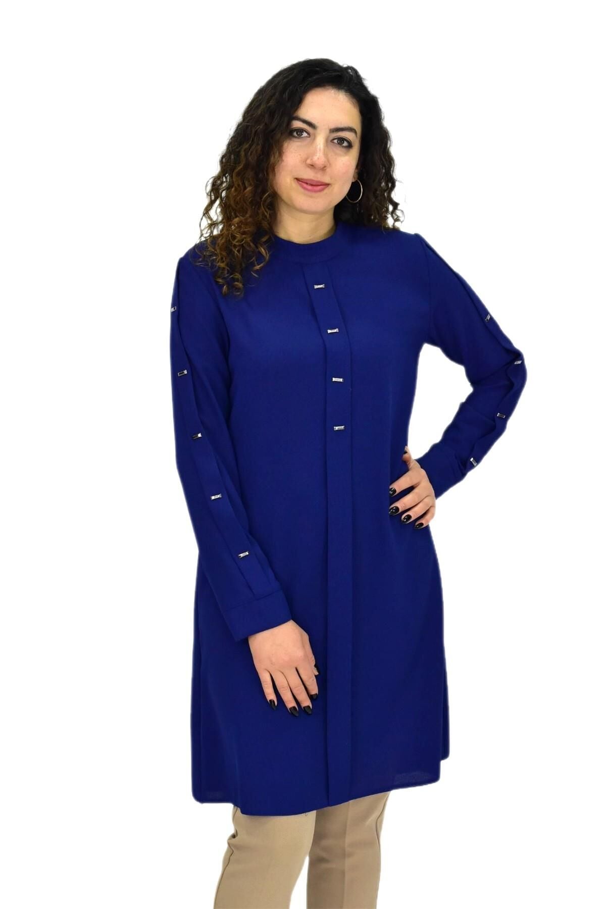 Kadın Köprü Dikişli Puntalı Tunik BGL-ST03600