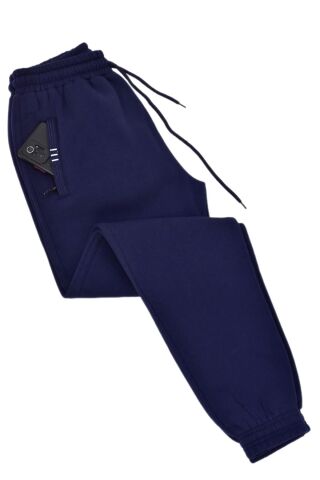 Erkek 3 İplik Paça Lastikli Eşofman Altı 3285 BGL-ST04787 LACİVERT - 2XL