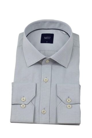 Erkek Klasik Armürlü  Uzun Kol Gömlek 33704 BGL-ST04394 GRİ - L