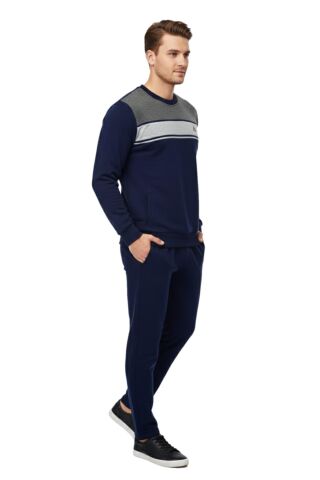 Erkek 3 İplik Sıfır Yaka Eşofman Takım 3295 BGL-ST04997 SİYAH - XL