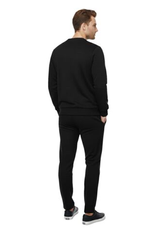 Erkek 3 İplik Sıfır Yaka Eşofman Takım 3295 BGL-ST04997 SİYAH - XL