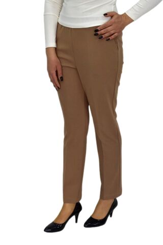 Kadın Kumaş Pantolon Kemer Lastikli BGL-ST04320 CAMEL - 46
