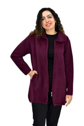 Kadın Tiriko Fermuarlı Cepli Hırka 2479 BGL-ST04075