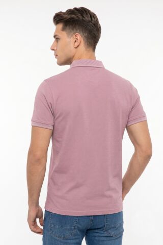 Erkek Polo Yaka Kısa Kollu Tişört Regular Kalıp T1000 BGL-ST05554 PEMBE - XL
