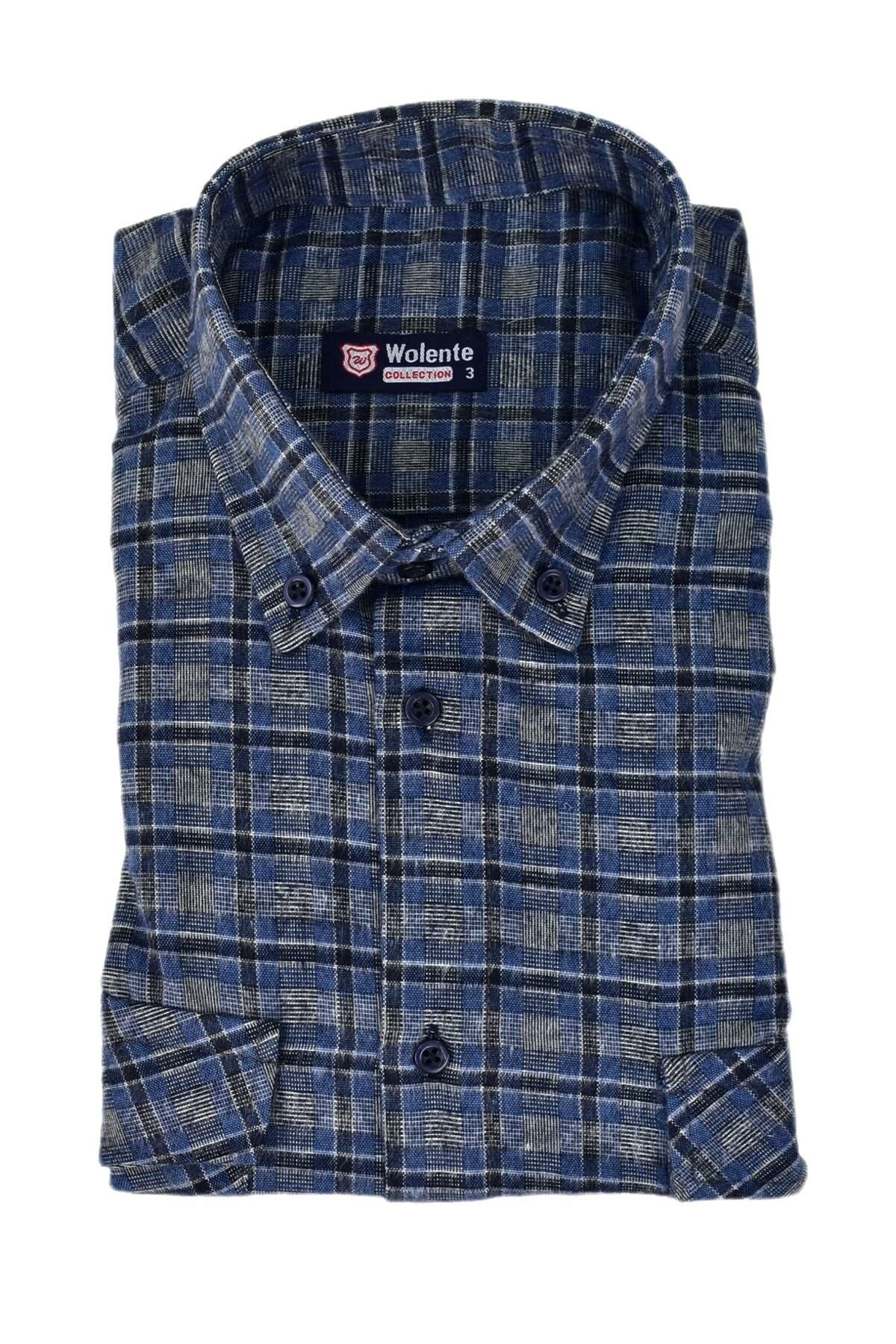 Erkek Pamuklu Kışlık Çift Cepli Kapaklı Gömlek BGL-ST03168