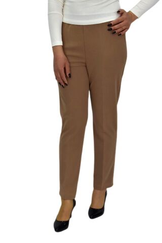 Kadın Kumaş Pantolon Kemer Lastikli BGL-ST04320 CAMEL - 52