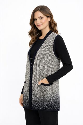Kadın Anne Triko Yelek BGL-ST05292 KREM - L