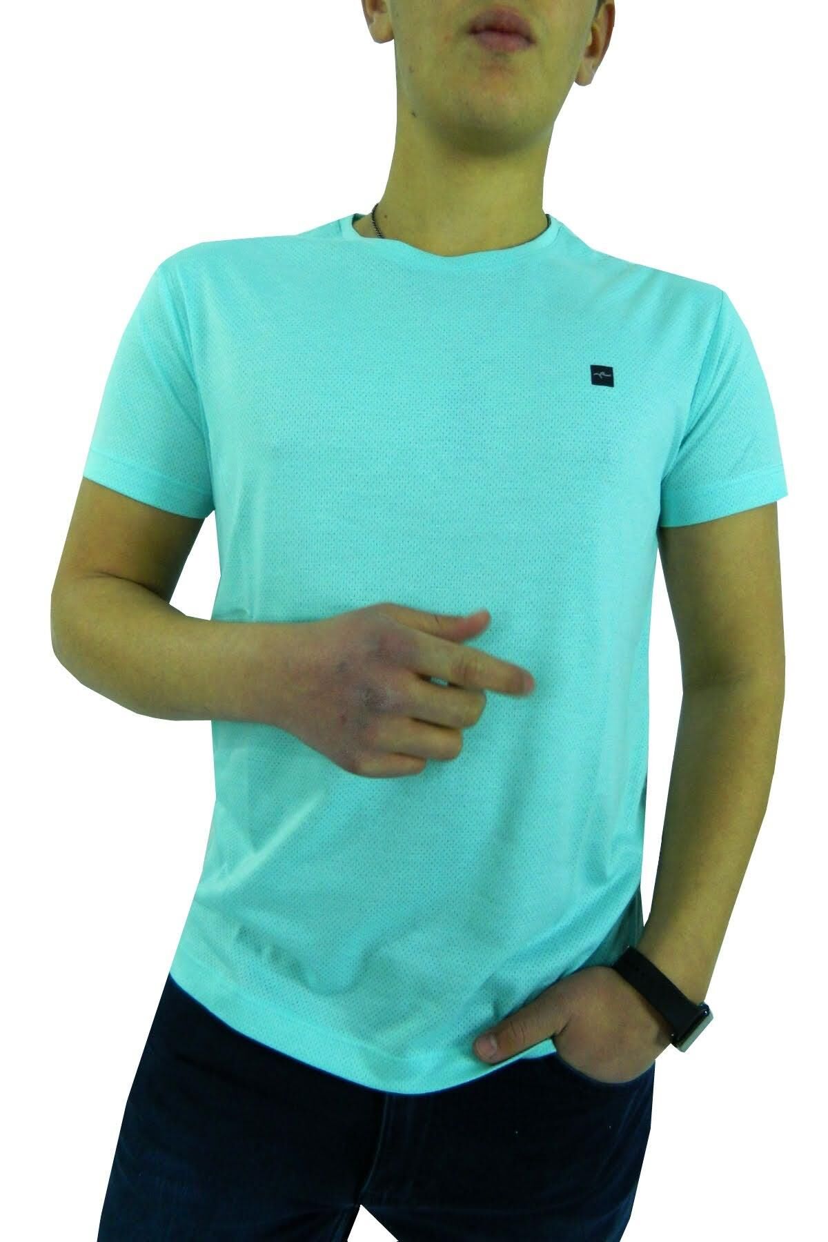 NAYKI ERKEK SIFIR YAKA PETEK SÜPREM T-SHİRT 2124 BGL-ST01016 MİNT-YEŞİLİ - 2XL