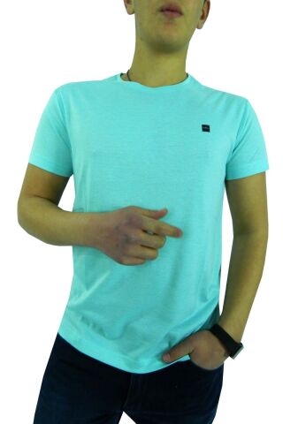 NAYKI ERKEK SIFIR YAKA PETEK SÜPREM T-SHİRT 2124 BGL-ST01016 MİNT-YEŞİLİ - 2XL