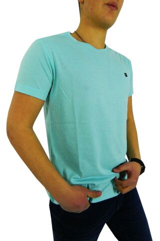 NAYKI ERKEK SIFIR YAKA PETEK SÜPREM T-SHİRT 2124 BGL-ST01016 MİNT-YEŞİLİ - 2XL