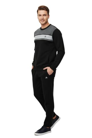 Erkek 3 İplik Sıfır Yaka Eşofman Takım 3295 BGL-ST04997 SİYAH - XL
