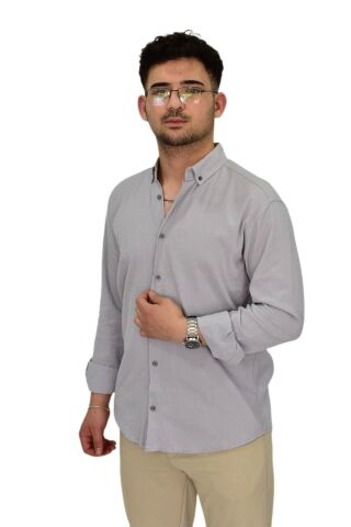 Erkek Spor Gömlek Regular Fit 9630 BGL-ST04413 GRİ - L