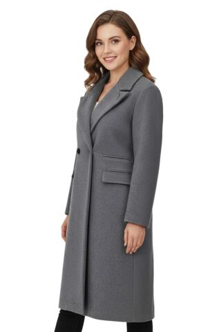 Kadın Kaşe Tamboy Kaşe Kaban BGL-ST05041 GRİ - S