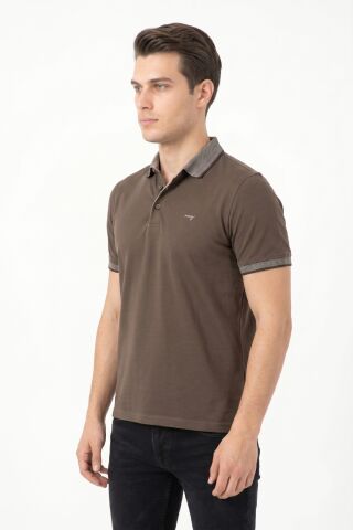 Erkek Polo Yaka Kısa Kollu Tişört Regular Kalıp T3000 BGL-ST05555 A.KAHVE - XL