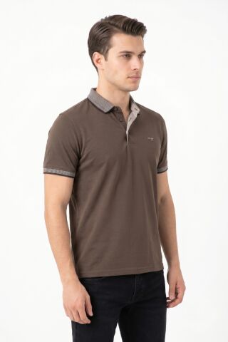 Erkek Polo Yaka Kısa Kollu Tişört Regular Kalıp T3000 BGL-ST05555 A.KAHVE - XL