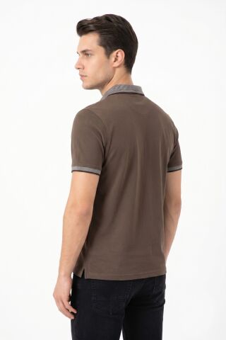 Erkek Polo Yaka Kısa Kollu Tişört Regular Kalıp T3000 BGL-ST05555 A.KAHVE - XL