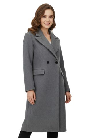 Kadın Kaşe Tamboy Kaşe Kaban BGL-ST05041 GRİ - M