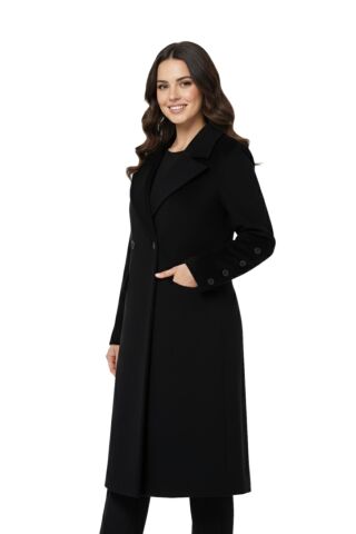 Kadın Kaşe Tamboy Kaşe Kaban BGL-ST05041 SİYAH - S