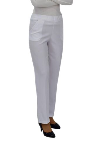 Kadın Kumaş Pantolon Kemer Lastikli BGL-ST04320 KREM - 44