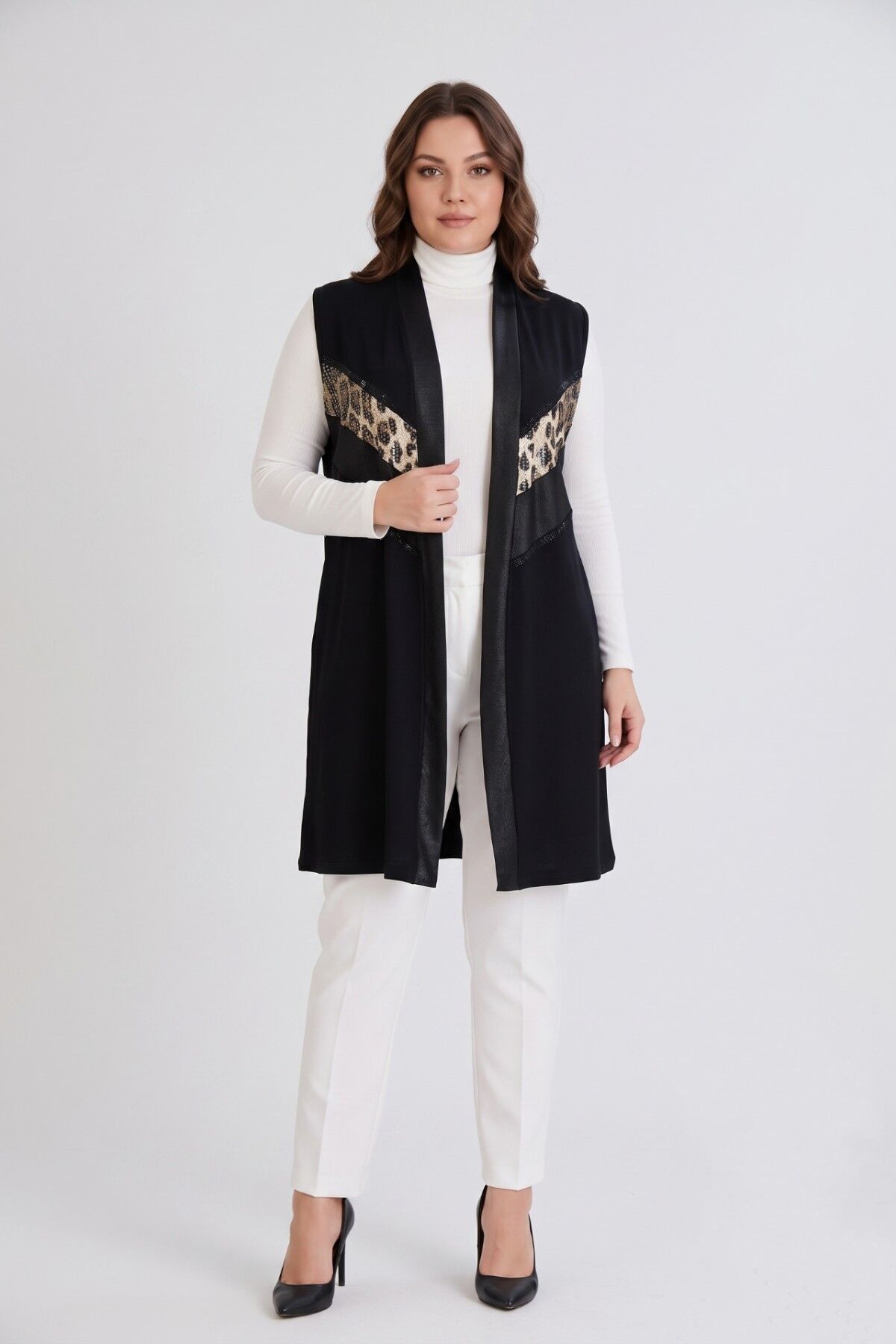Kadın Düğmesiz Modelli Yelek 54158 BGL-ST05662