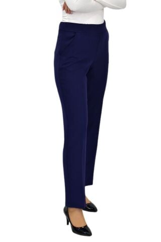 Kadın Kumaş Pantolon Kemer Lastikli BGL-ST04320 LACİVERT - 42