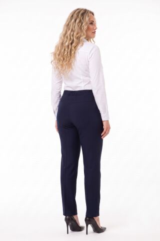 Kadın Kumaş Pantolon Kemer Lastikli BGL-ST04320 LACİVERT - 42