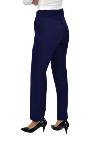 Kadın Kumaş Pantolon Kemer Lastikli BGL-ST04320 LACİVERT - 42