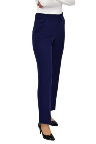 Kadın Kumaş Pantolon Kemer Lastikli BGL-ST04320 LACİVERT - 50