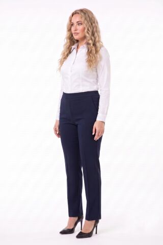 Kadın Kumaş Pantolon Kemer Lastikli BGL-ST04320 LACİVERT - 50