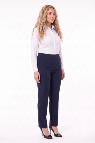 Kadın Kumaş Pantolon Kemer Lastikli BGL-ST04320 LACİVERT - 50