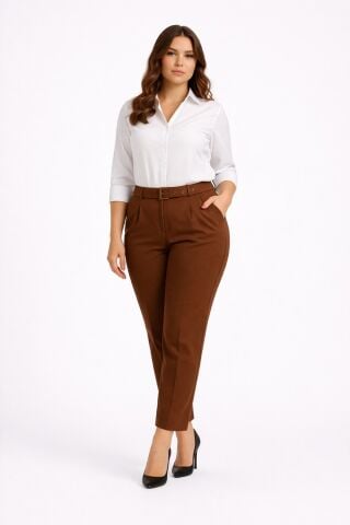 Kadın Kemerli Bilek Pantolon BGL-ST03690