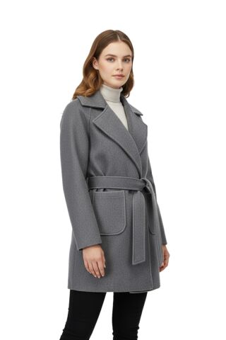Kadın Kaşe Kaşe Kaban BGL-ST05042 GRİ - L