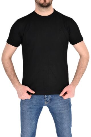 Erkek Büyük Beden Sıfır Yaka Tişört Ottoman BGL-ST01891 SİYAH - 5XL
