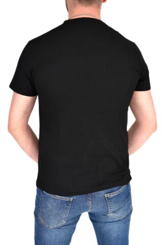 Erkek Büyük Beden Sıfır Yaka Tişört Ottoman BGL-ST01891 SİYAH - 5XL