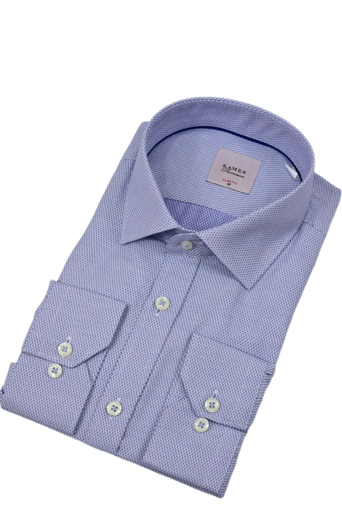 Erkek Slim Fitt Uzun Kol Gömlek 2381 BGL-ST04374