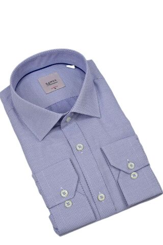 Erkek Slim Fitt Uzun Kol Gömlek 2381 BGL-ST04374 GRİ - M