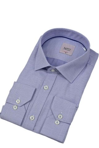 Erkek Slim Fitt Uzun Kol Gömlek 2381 BGL-ST04374 GRİ - M