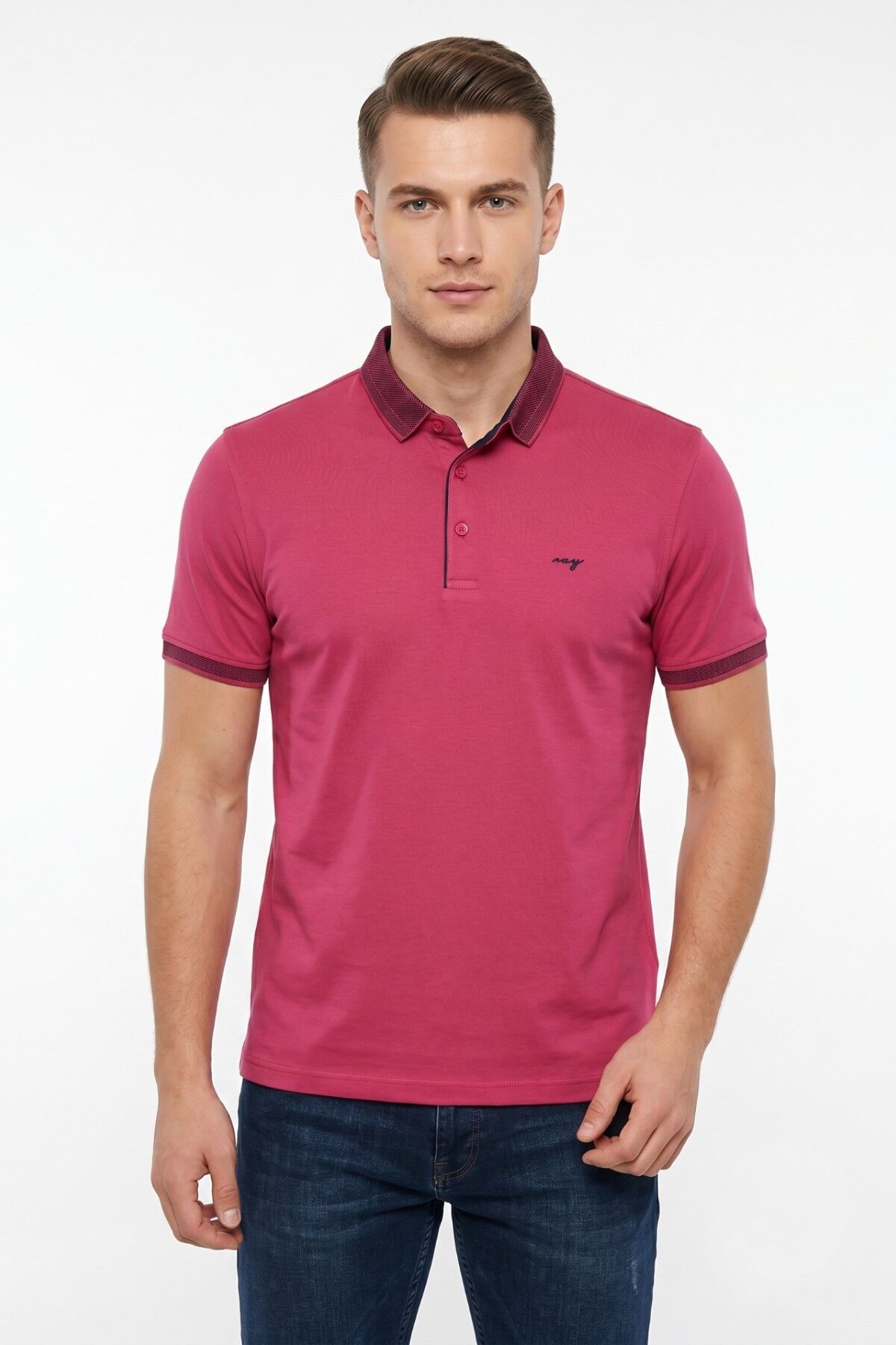 Erkek Polo Yaka Kısa Kollu Tişört Regular Kalıp T3000 BGL-ST05555 G.KURUSU - XL