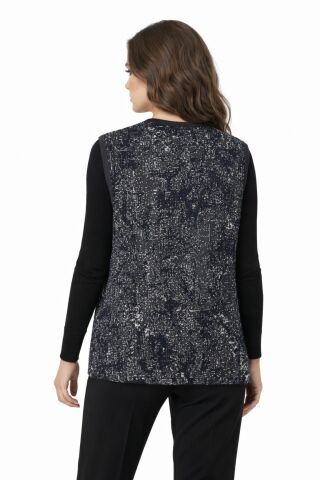 Kadın Anne Triko Yelek BGL-ST05298 SİYAH - 2XL