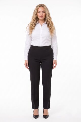 Kadın Kumaş Pantolon Kemer Lastikli BGL-ST04320 SİYAH - 42