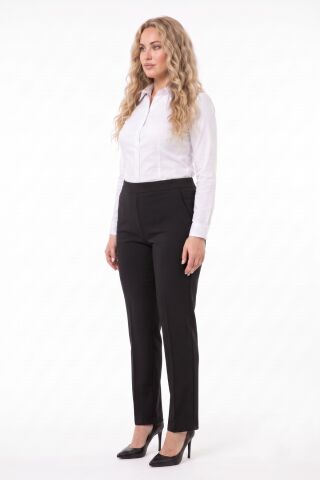Kadın Kumaş Pantolon Kemer Lastikli BGL-ST04320 SİYAH - 42