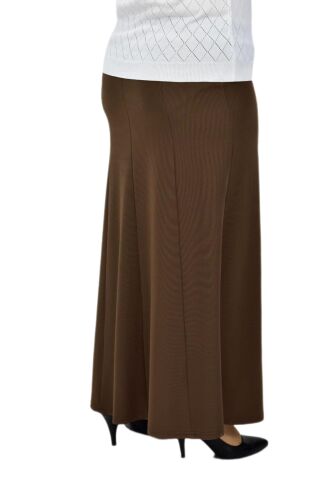 Kadın Kumaş Lastikli Kemer Balık Model Etek BGL-ST04204 A.KAHVE - 42