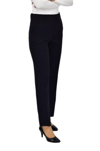 Kadın Kumaş Pantolon Kemer Lastikli BGL-ST04320 SİYAH - 50