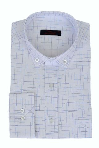 Erkek Klasik Uzun Kollu Çizğili Gömlek BGL-ST03553