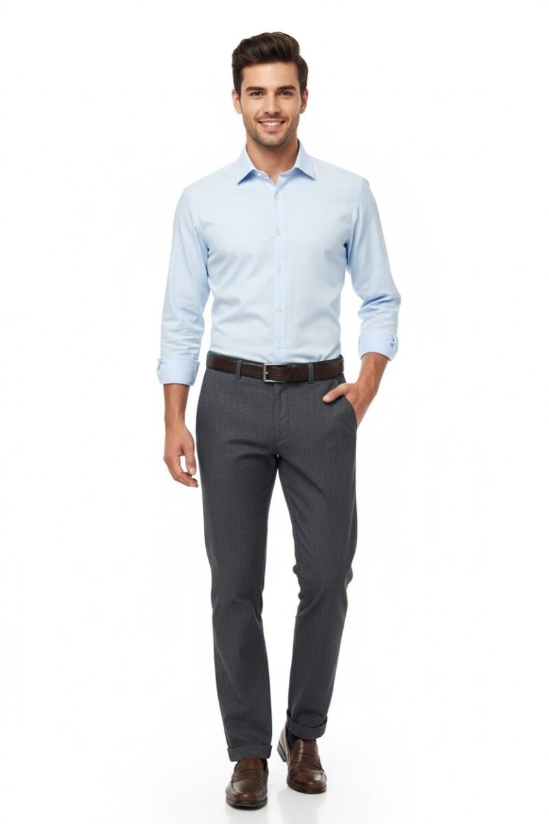Erkek Kışlık Kanvas Pantolon BGL-ST03958 FÜME - 50