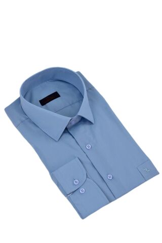 Erkek Klasik Tek Cepli Uzun Kol Gömlek BGL-ST04336 ELMA - M
