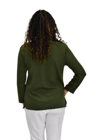 Kadın Kaşkorse Bluz BGL-ST04140 HAKİ - XL