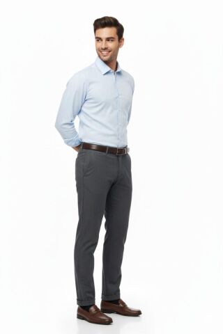 Erkek Kışlık Kanvas Pantolon BGL-ST03958 FÜME - 54